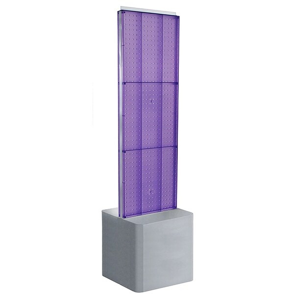 Two-Sided Pegboard Floor Adjustable DisplayPanel Size: 16"W x 60"H